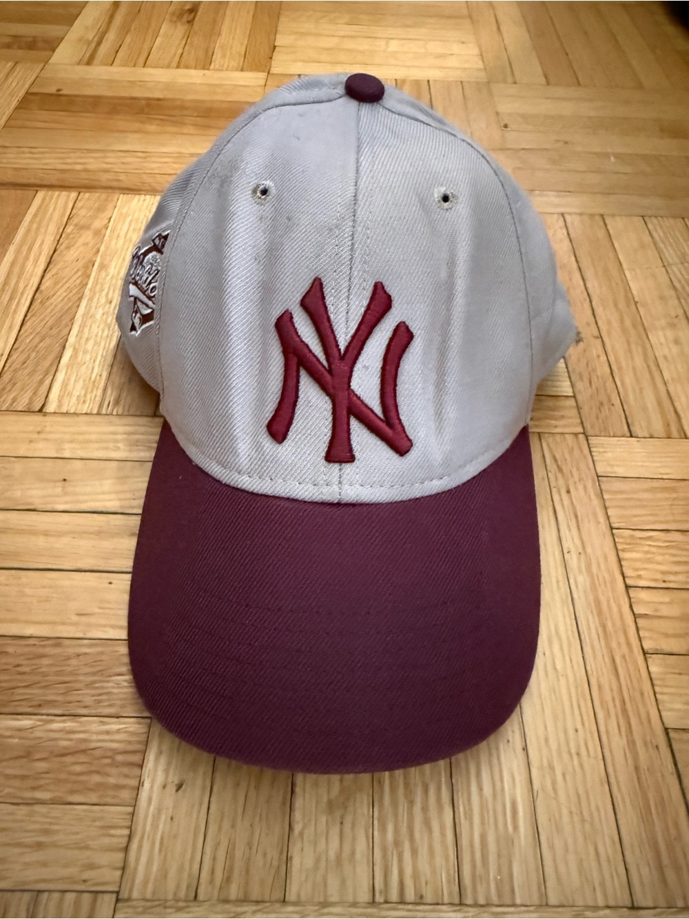 New York Yankees Two-Tone Baseball Cap - Cream & Maroon ‘47 brand World Series
